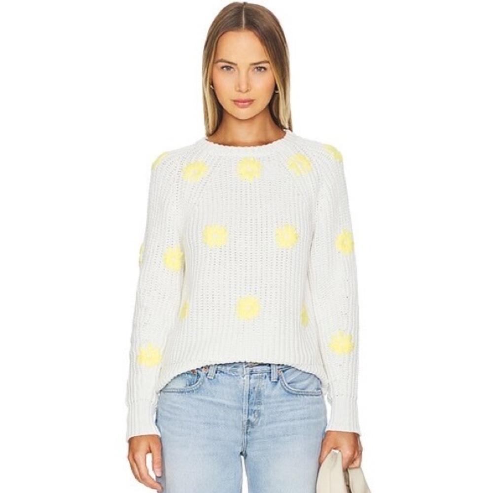 John + Jenn Hendrix Gerber Daisy Embroidered Sweater